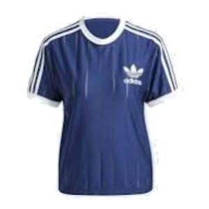 adidas AfB_X fB[X Xj[J[ y(WMNS) adidas Adicolor 3-Stripes Pinstripe T-Shirt Asia Sizing 'Navy White' IY7228z TCY US_W_S