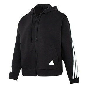 adidas AfB_X fB[X Xj[J[ y(WMNS) adidas Future Icons 3-Stripes Full-Zip Hoodie 'Black White' HT4715z TCY US_W_XL