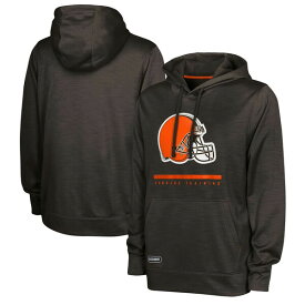 アウタースタッフ メンズ パーカー・スウェットシャツ アウター Cleveland Browns Speed Drill Streak Pullover Hoodie Brown