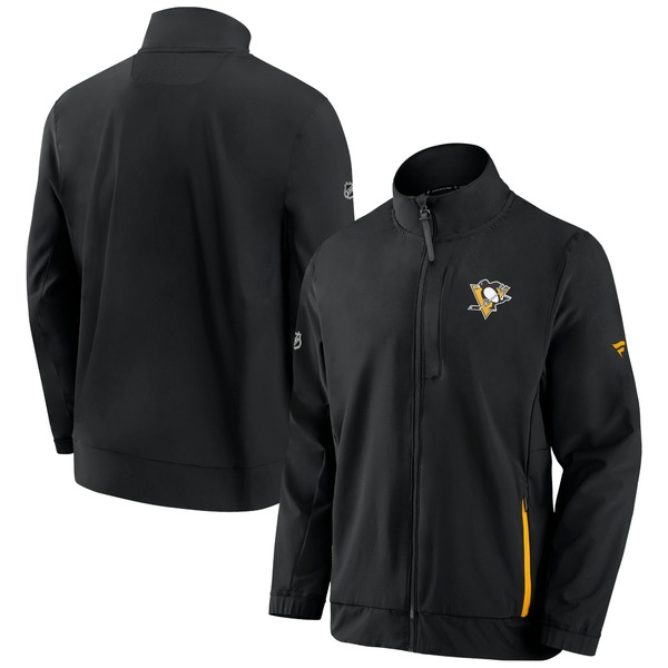 ファナティクス メンズ ジャケット＆ブルゾン アウター Pittsburgh Penguins Fanatics Branded Authentic Pro Rink Coaches FullZip Jacket Blackのサムネイル