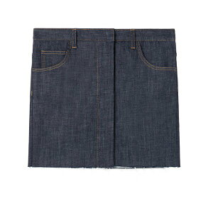 �G�[�[�b�g �t�@�N�g���[ ���f�B�[�X �X�J�[�g �{�g���X X lutz huelle boule raw-cut edge denim skirt Blue