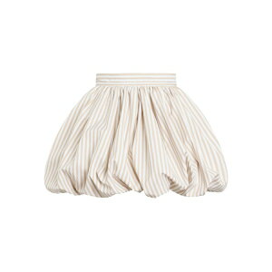 �W�����p�g�D ���f�B�[�X �X�J�[�g �{�g���X Striped-pattern bloomer mini skirt Neutrals