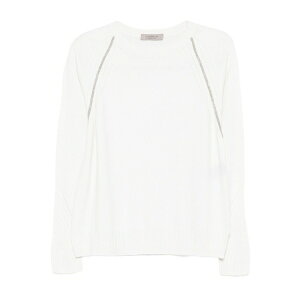 �f�B�[�E�G�N�X�e���A ���f�B�[�X �j�b�g&�Z�[�^�[ �A�E�^�[ Raglan-sleeve embellished sweater Neutrals