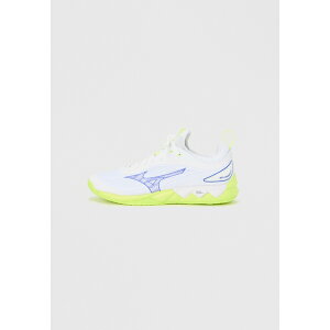 �~�Y�m ���f�B�[�X �t�B�b�g�l�X �X�|�[�c WAVE LUMINOUS 3 UNISEX - Volleyball shoes - white/lightning yellow/dazzling blue