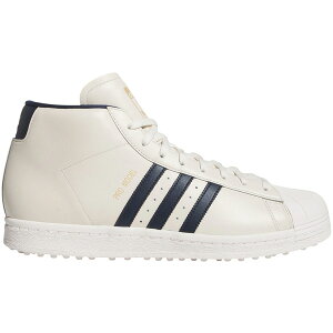 adidas AfB_X Y Xj[J[ yadidas Pro Model Midcut Spikeless Golf Chalk White Night Indigoz TCY US_M_4 Chalk White/Night Indigo/Gold Metallic