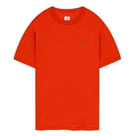 【送料無料】 シーピーカンパニー メンズ Tシャツ トップス Short Sleeve Basic Logo T Shirt Fiery Red 455