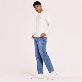 【送料無料】 ジャック ウィルス メンズ デニムパンツ ボトムス Tapered Jeans Mid Indigo