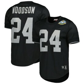 ミッチェル&ネス メンズ Tシャツ トップス Charles Woodson Oakland Raiders Mitchell & Ness Retired Player Name & Number Mesh Top Black