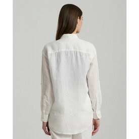 ラルフローレン レディース カットソー トップス Women's Linen Floral Shirt White
