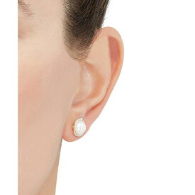 ホノラ レディース ピアス＆イヤリング アクセサリー Cultured Freshwater Pearl (7mm) & Diamond (1/6 ct. t.w.) Halo Stud Earrings in 14k Gold Yellow Gold