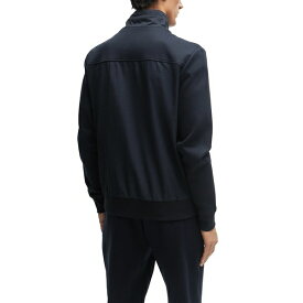 ヒューゴボス メンズ パーカー・スウェットシャツ アウター Men's Packable Zip-Up Sweatshirt Dark Blue