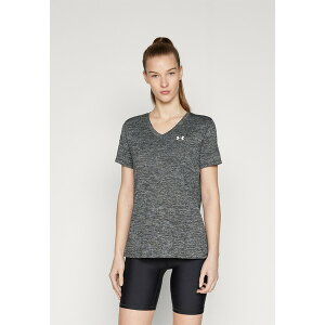 A_[A[}[ fB[X tBbglX X|[c TECH TWIST - Basic T-shirt - black/white