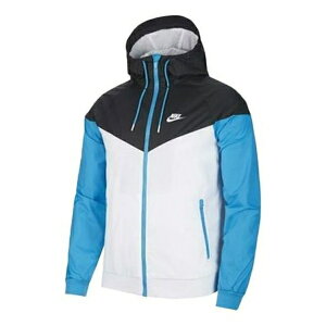 Nike iCL Y Xj[J[ yMen's Nike Contrast Color Stitching Sports Hooded Logo Jacket Autumn Blue AT5271-105z TCY US_M_S