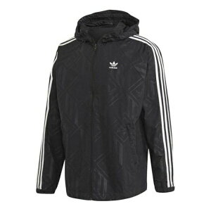 adidas AfB_X Y Xj[J[ yMen's adidas originals Stripe Logo Casual Sports Hooded Jacket Autumn Black GD5844z TCY US_M_M