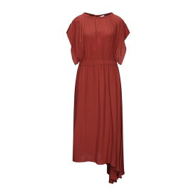 【送料無料】 マウロ グリフォーニ レディース ワンピース トップス Midi dresses Brick red