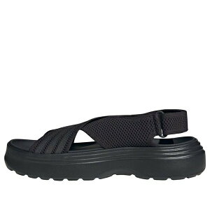 adidas �A�f�B�_�X ���f�B�[�X �X�j�[�J�[ �y(WMNS) adidas Lifestyle Sandal 'Core Black Carbon' KK0392�z �T�C�Y US_7(24.0cm)
