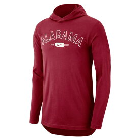 ナイキ メンズ Tシャツ トップス Alabama Crimson Tide Nike Campus Performance Long Sleeve Hoodie TShirt Crimson