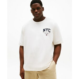 g~[ qtBK[ Y Vc gbvX Men's Big & Tall Short Sleeve Crewneck NYC Script Logo T-Shirt Ivory Petal