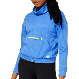 ニューバランス レディース シャツ トップス New Balance Women's Heat Grid Funnel Pullover Bright Lapis Heather