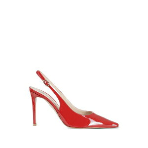 ���x���g�t�F�X�^ ���f�B�[�X �p���v�X �V���[�Y Pointed-toe slingback leather pumps Red