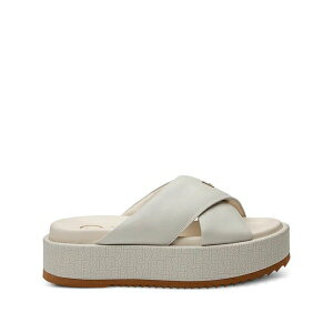 �{�O�i�[ ���f�B�[�X �T���_�� �V���[�Y Crossover platform heeled sandals Neutrals