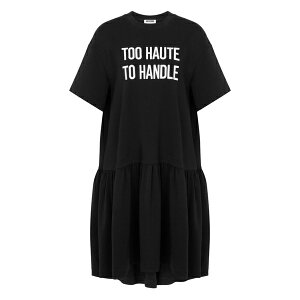 ���X�L�[�m ���f�B�[�X �����s�[�X �g�b�v�X Cotton tiered mini day dress Black