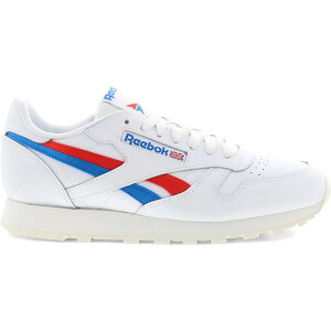 Reebok [{bN Y Xj[J[ yReebok Classic Leather White Instinct Red Bluez TCY US_12(30.0cm) White/Instinct Red/Dynamic Blue
