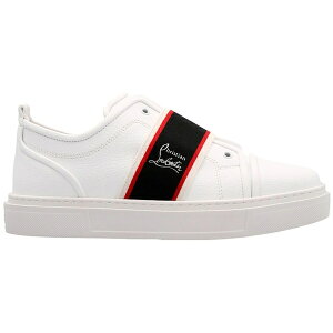 Christian Louboutin �N���X�`���� ���u�^�� �����Y �X�j�[�J�[ �yChristian Louboutin Adolescenza Sneaker White�z �T�C�Y EU_44.5 White