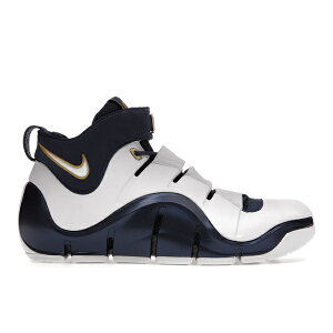 Nike �i�C�L �����Y �X�j�[�J�[ �yNike LeBron 4 West Coast�z �T�C�Y US_11(29.0cm) White/White-Midnight Navy-Metallic Gold