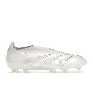 adidas �A�f�B�_�X �����Y �X�j�[�J�[ �yadidas Predator 24 Elite Laceless FG Pearlized Pack�z �T�C�Y US_8.5(26.5cm) Cloud White/Silver Metallic/Cloud White