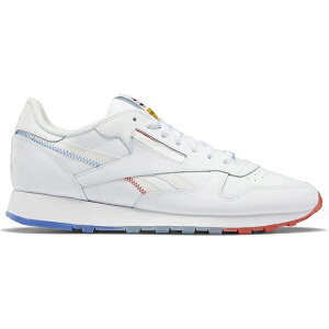 Reebok [{bN Y Xj[J[ yReebok Classic Leather Popsicle Firecrackerz TCY US_M_13 Footwear White/Echo Blue/Instinct Red