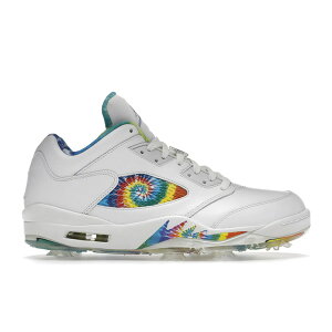 Jordan �W���[�_�� �����Y �X�j�[�J�[ �yJordan 5 Retro Low Golf Tie Dye�z �T�C�Y US_10.5(28.5cm) Summit White/Deep Royal-Indigo Fog-Lemon Venom