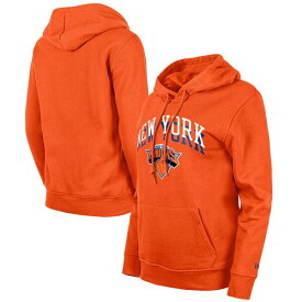 ニューエラ レディース パーカー・スウェットシャツ アウター New York Knicks New Era Women's 2023/24 City Edition Pullover Hoodie Orange