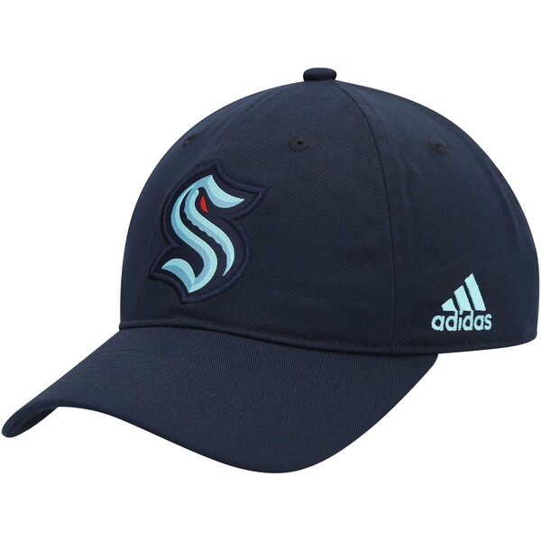 【送料無料】 アディダス メンズ 帽子 アクセサリー Seattle Kraken adidas Primary Logo Slouch Adjustable Hat Navy