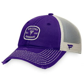 【送料無料】 ファナティクス メンズ 帽子 アクセサリー Arizona Diamondbacks Fanatics Branded Distressed Patch Trucker Adjustable Hat Purple