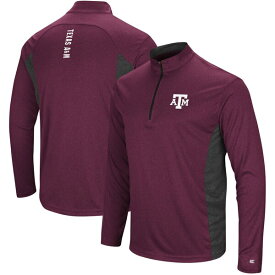 【送料無料】 コロシアム メンズ ジャケット＆ブルゾン アウター Texas A&M Aggies Colosseum Audible Lightweight Windshirt QuarterZip Pullover Heathered Heather Maroon