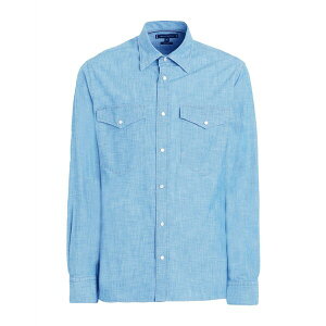 yz g~[ qtBK[ Y Vc gbvX Denim shirts Blue