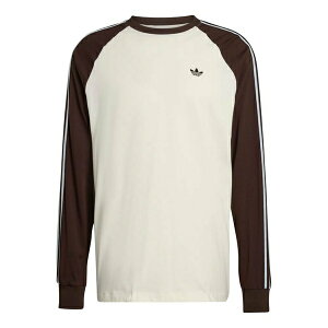 adidas �A�f�B�_�X �����Y �X�j�[�J�[ �yadidas Britcore Cali Long Sleeve T-Shirt 'Off White Aurora Coffee' HZ3829�z �T�C�Y US_M_XL