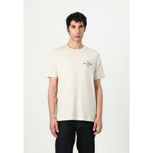 g~[ qtBK[ Y T_ V[Y OUTLINE FLAG SCRIPT TEE UNISEX - Print T-shirt - heathered oatmilk