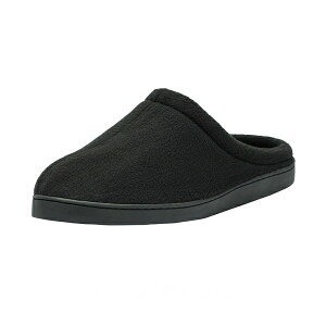 ApC XCX Y T_ V[Y Mens Memory Foam Fleece Clog Slippers Wide Warm Slip On House Shoes Black