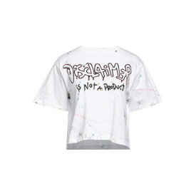 【送料無料】 ディスクレイマー レディース Tシャツ トップス T-shirts White
