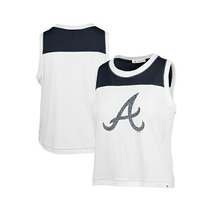 47uh fB[X Jbg\[ gbvX Women's White/Navy Atlanta Braves Plus Size Waist Length Muscle Tank Top White, Navy