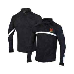 A_[A[}[ Y p[J[EXEFbgVc AE^[ Men's Black Maryland Terrapins Game Day Camo Raglan Quarter-Zip Top Black