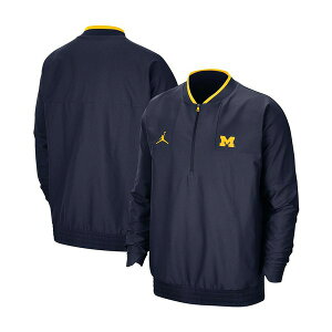�W���[�_�� �����Y �W���P�b�g���u���]�� �A�E�^�[ Men's Michigan Wolverines 2021 Coach Half-Zip Jacket Clgnvy/amr