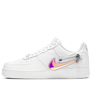 Nike �i�C�L �����Y �X�j�[�J�[ �yNike Air Force 1 '07 Premium 'Zip Swoosh - White' CW6558-100�z �T�C�Y US_7(25.0cm)