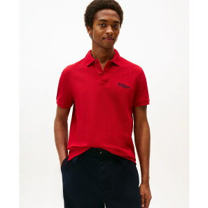 g~[ qtBK[ Y Vc gbvX Men's Regular-Fit Logo Script Polo Shirt Medium Red