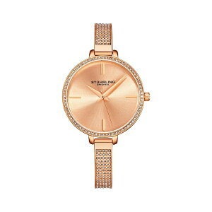 X^[O fB[X rv ANZT[ Ladies Quartz Watch Crystal Studded Bezel, Crystal Studded Bracelet Watch Rose Gold