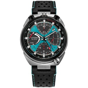 V`Y Y rv ANZT[ Men's Promaster Tsuno Chronograph Black Leather Strap Watch 44.5mm Black