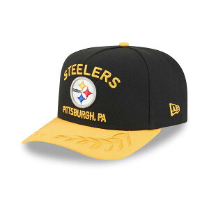 j[G Y Xq ANZT[ Men's Black/Yellow Pittsburgh Steelers 2025 NFL Draft A-Frame 9FIFTY Snapback Hat Black, Yellow