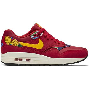 Nike �i�C�L ���f�B�[�X �X�j�[�J�[ �yNike Air Max 1 Aloha Red (Women's)�z �T�C�Y US_7(24.0cm) University Red/Tour Yellow/Black
